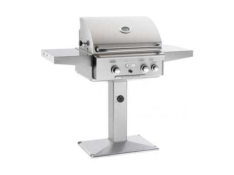 AOG T Series Post Mount 24'' BBQ Grill with Rotisserie and Back Burner