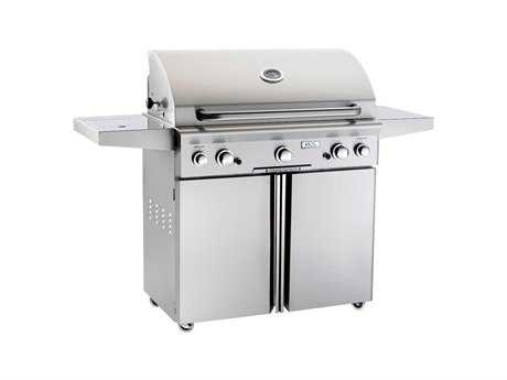 AOG T Series Portable 36'' On Cart BBQ Grill with Rotisserie Back Burner & Side Burner