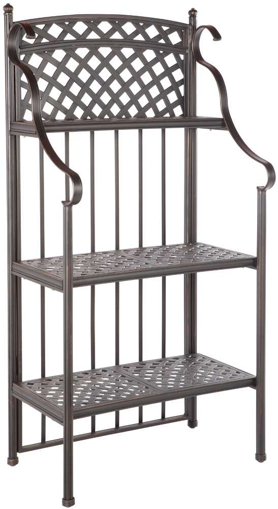 Alfresco Home Cast Aluminum Weave Outdoor Bakers Rack 222331AZ
