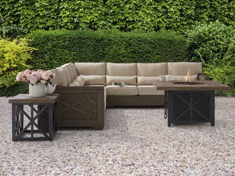 A.R.T. Furniture Outdoor Arch Salvage Wicker Sectional Set