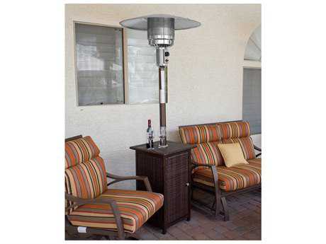 AZ Patio Heaters Tall Square Wicker Heater With Wheels