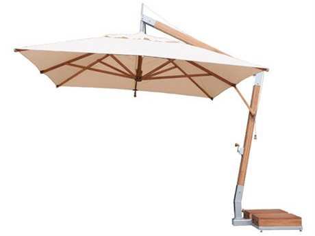Bambrella Levante Sidewind 11.5 x 8.5 Rectangular Crank Lift Manual Tilt Umbrella