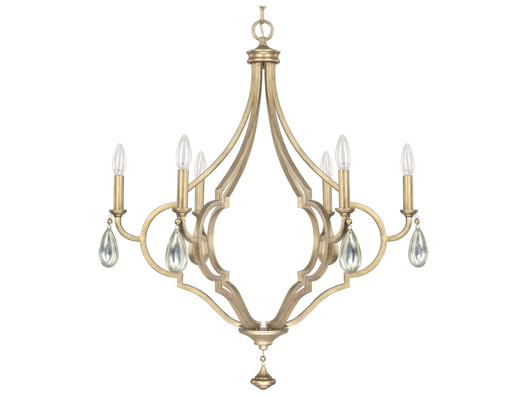 Capital Lighting Quinn Brushed Gold SixLight 27'' Wide Chandelier