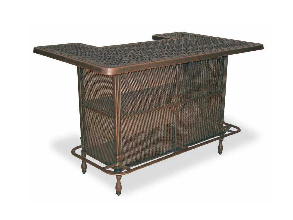 Cast Classics Aluminum Accessories Rectangular Metal Bar Table 139121