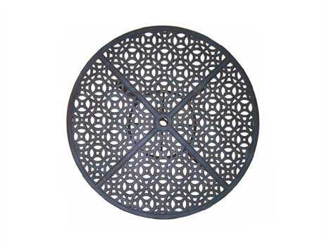 Cast Classics Opus Cast Aluminum Lazy Suzan 31 Round Patterned Table Top with Umbrella Hole