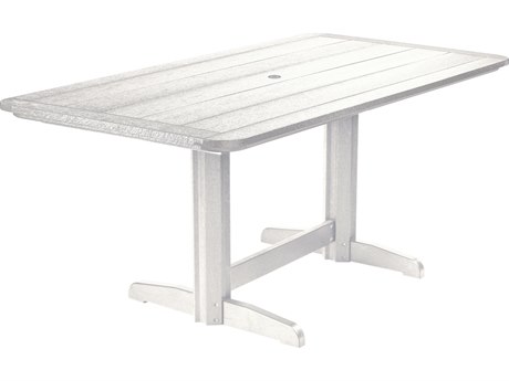 C.R. Plastic Generation Recycled Plastic 72''W x 37''D Rectangular Double Pedestal Dining Table