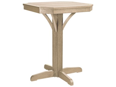 C.R. Plastic St. Tropez Recycled Plastic 28'' Wide Square Counter Table