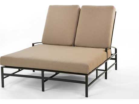 Caluco San Michelle Aluminum Cushion Arm Adjustable Double Chaise Lounge
