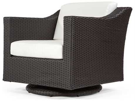 Caluco Dijon Wicker Swivel Rocker Club Chair