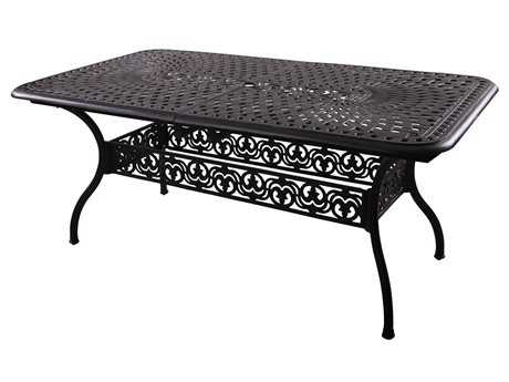 Darlee Outdoor Living Series 60 Cast-Aluminum 72 x 42 Rectangular Extension Dining Table