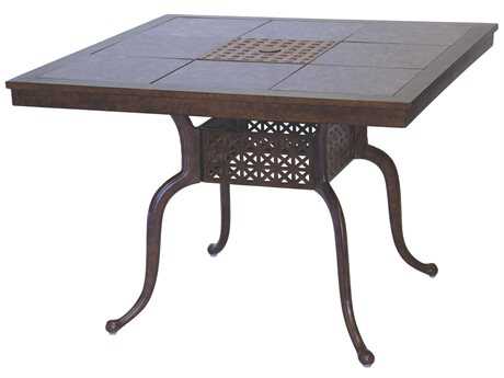 Darlee Outdoor Living Granite Top with Cast Aluminum 41'' Wide Square Dining Table