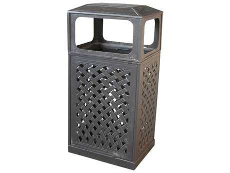 Darlee Outdoor Cast Aluminum Antique Bronze Trash Receptacle