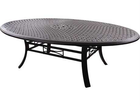 Darlee Outdoor Living Series 99 Cast Aluminum Antique Bronze 78 x 59 Egg Shape Dining Table