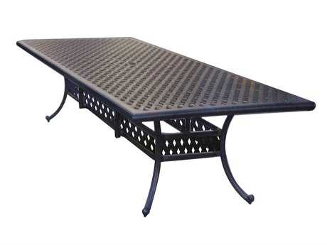 Darlee Outdoor Living Series 30 Cast Aluminum Antique Bronze 120 x 46 Rectangular Dining Table