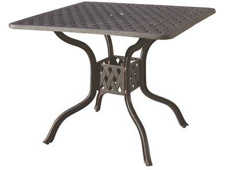 Darlee Outdoor Living Series 30 Cast Aluminum Antique Bronze 36 Square Dining Table