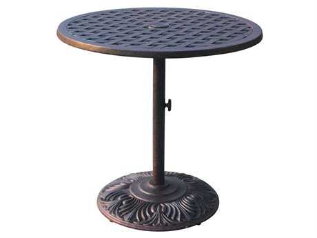 Darlee Outdoor Living Series 30 Cast Aluminum Antique Bronze 30 Round Dining Table