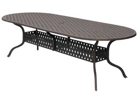Darlee Outdoor Living Series 30 Cast-Aluminum Antique Bronze 102 x 42 Oval Dining Table