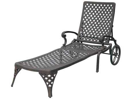 Darlee Outdoor Living Nassau Cast Aluminum Antique Bronze Chaise Lounge