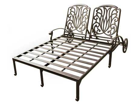 Darlee Outdoor Living Elisabeth Replacement Double Chaise Lounge Seat and Back Cushion