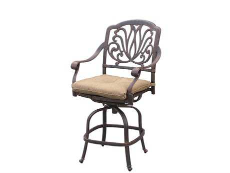 Darlee Outdoor Living Elisabeth Cast Aluminum Antique Bronze Swivel Counter Height Stool