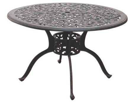 Darlee Outdoor Living Series 80 Cast Aluminum Antique Bronze 48 Round Dining Table