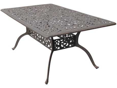 Darlee Outdoor Living Series 80 Cast Aluminum Antique Bronze 72 x 42 Rectangular Dining Table