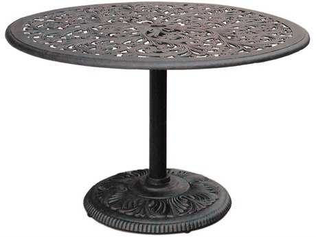 Darlee Outdoor Living Series 80 Cast Aluminum Antique Bronze 42 Round Dining Table