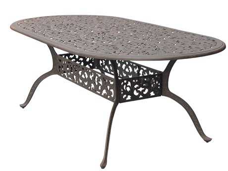 Darlee Outdoor Living Series 80 Cast Aluminum Antique Bronze 84 x 42 Oval Dining Table