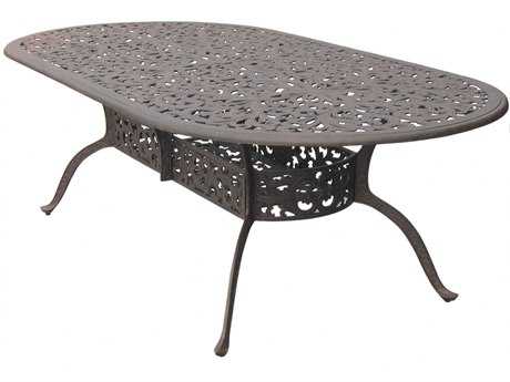 Darlee Outdoor Living Series 80 Cast Aluminum Antique Bronze 96 x 48 Oval Dining Table