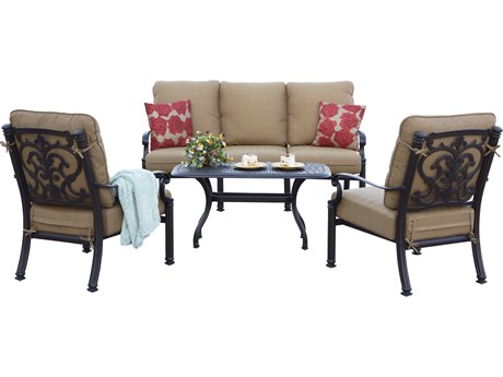 Darlee Outdoor Living Elisabeth Cast Aluminum Antique Bronze Lounge Set