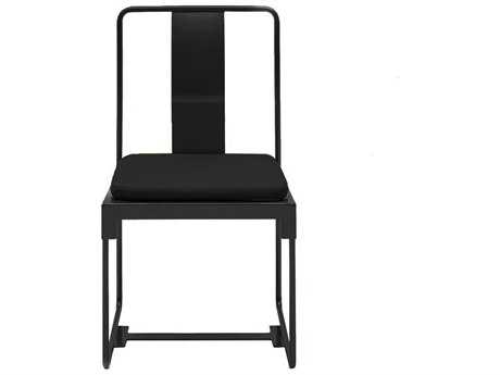 Driade Mingx Steel Cushion Side Chair In Black