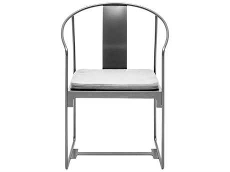 Driade Mingx Steel Cushion Grey Dining Arm Chair