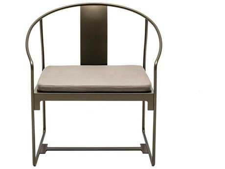 Driade Mingx Steel Cushion Bronze Dining Arm Chair
