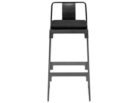 Driade Mingx Steel Cushion Low Stool With Back In Black