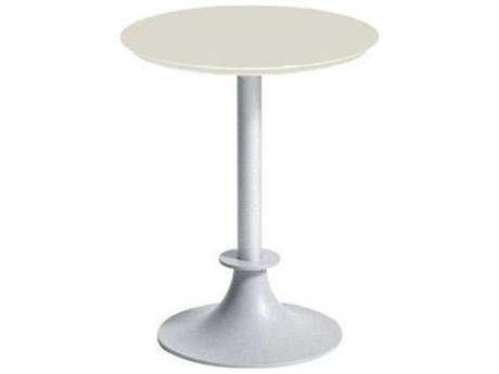 Driade Lord Yi Aluminum 23.6'' Wide Round San Top Bistro Table in Ivory