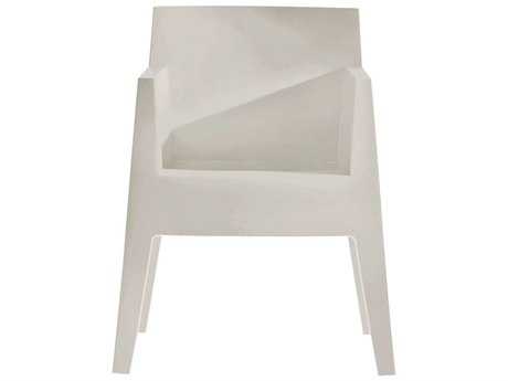 Driade Toy Polypropylene Monobloc Stackable Armchair in Light Grey (Sold in Four)