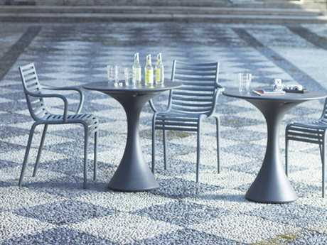 Driade Pip-e Polypropylene Monobloc Dining Set in Lavender Grey and White