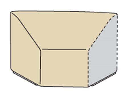 Treasure Garden Modular Wedge Right End (Left Facing) Fits Wedge End Sectional W/Elastic & Spring Cinch Lock