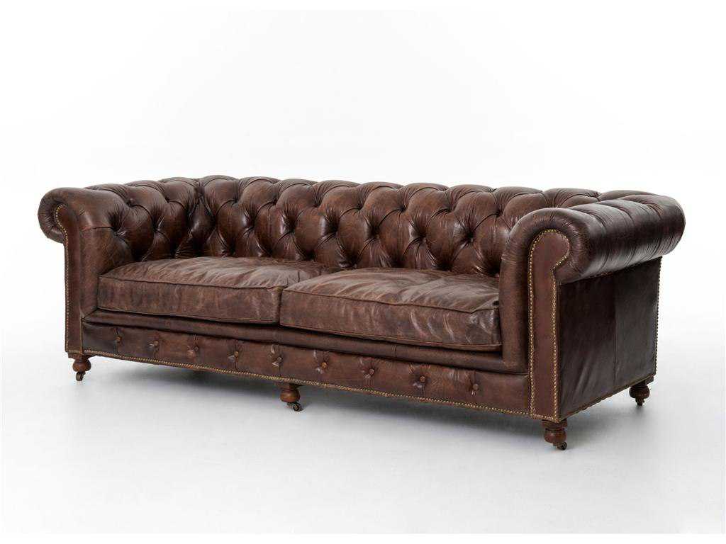 four hands leather sofa