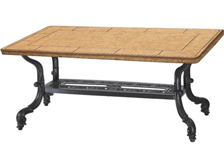 GenSun Florence Cast Aluminum 44 x 24 Rectangular Coffee Table Base