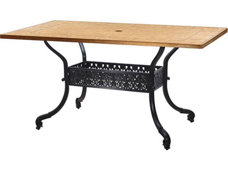 GenSun Florence Cast Aluminum 63 x 42 Rectangular Balcony / Gathering Table Base