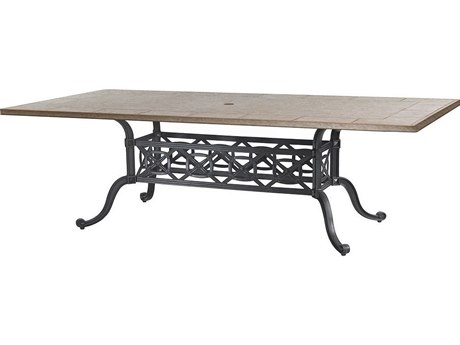 GenSun Grand Terrace Cast Aluminum 86 x 42 Rectangular Dining Table Base