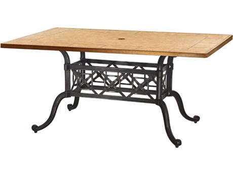 GenSun Grand Terrace Cast Aluminum 63 x 42 Rectangular Balcony / Gathering Table Base