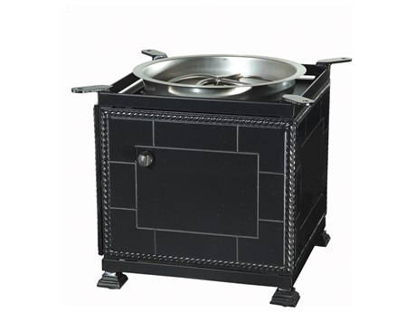 GenSun Paradise Aluminum 24 Square Gas Fire Pit Casual Height Base