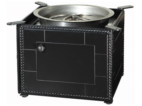 GenSun Paradise Aluminum 24 Square Gas Fire Pit Chat Height Base