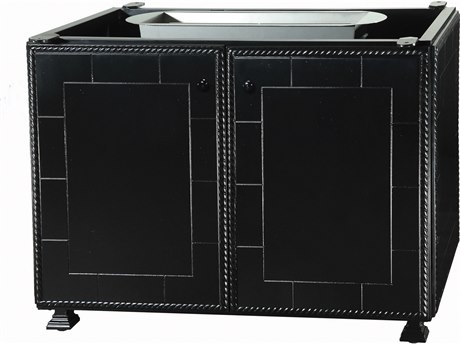 GenSun Paradise Aluminum 48 x 29 Rectangular Gas Fire Pit Balcony / Gathering Height Base
