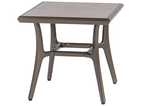 GenSun Phoenix Aluminum 22 Square End Table with Artisan Top