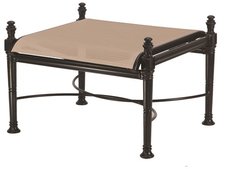 GenSun Florence Sling Cast Aluminum Ottoman (Sold in 2)