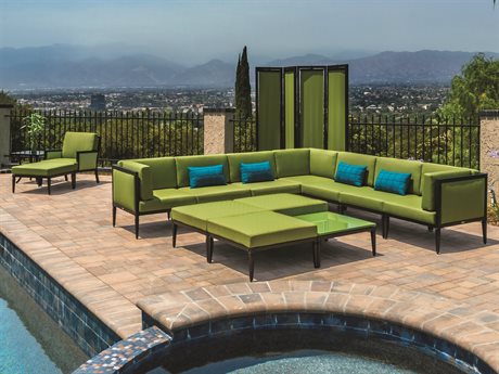 GenSun Drake Upholstered Aluminum Modular Lounge Set