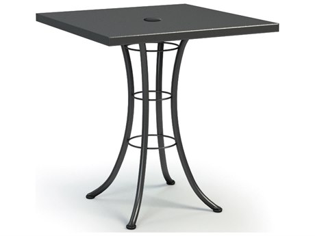 Homecrest Embossed Aluminum 36 Square Bar Table with Umbrella Hole
